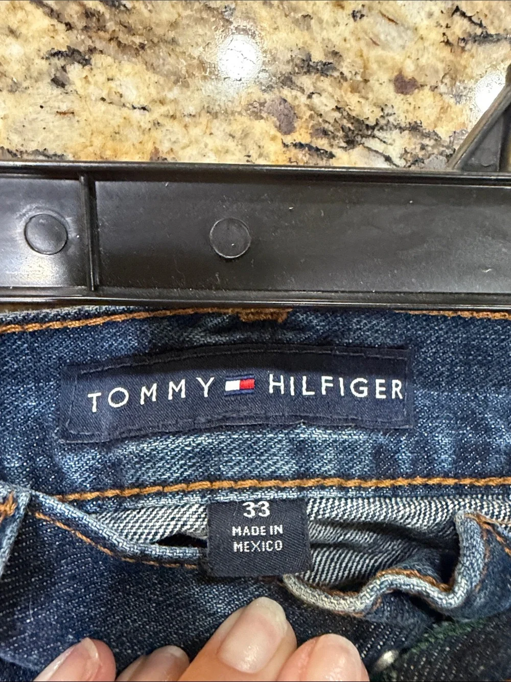 Tommy Hilfiger Men's Dark Blue Denim Jean Shorts
